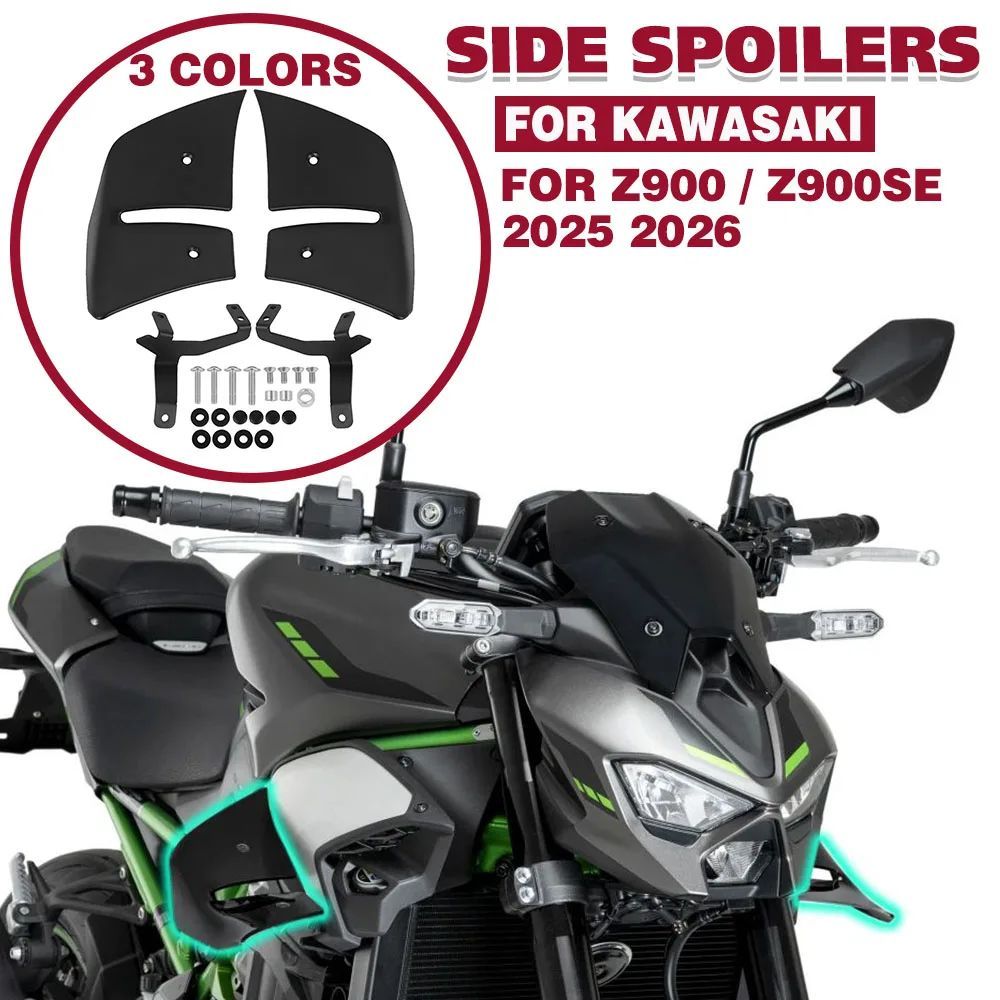 Z900/SE SIDE SPOILERS NAKED DOWNFORCE AERODYNAMIC WIND FAIRING WINGLET KAWASAKI SE 2025 2026 MOTORCYCLE