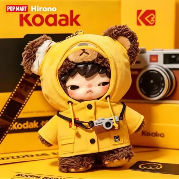 日本未販売コダック コラボ HIRONO キーホルダー 即納】新品未開封 シュリンク付き POP MART Hirono × Kodak Click Bear