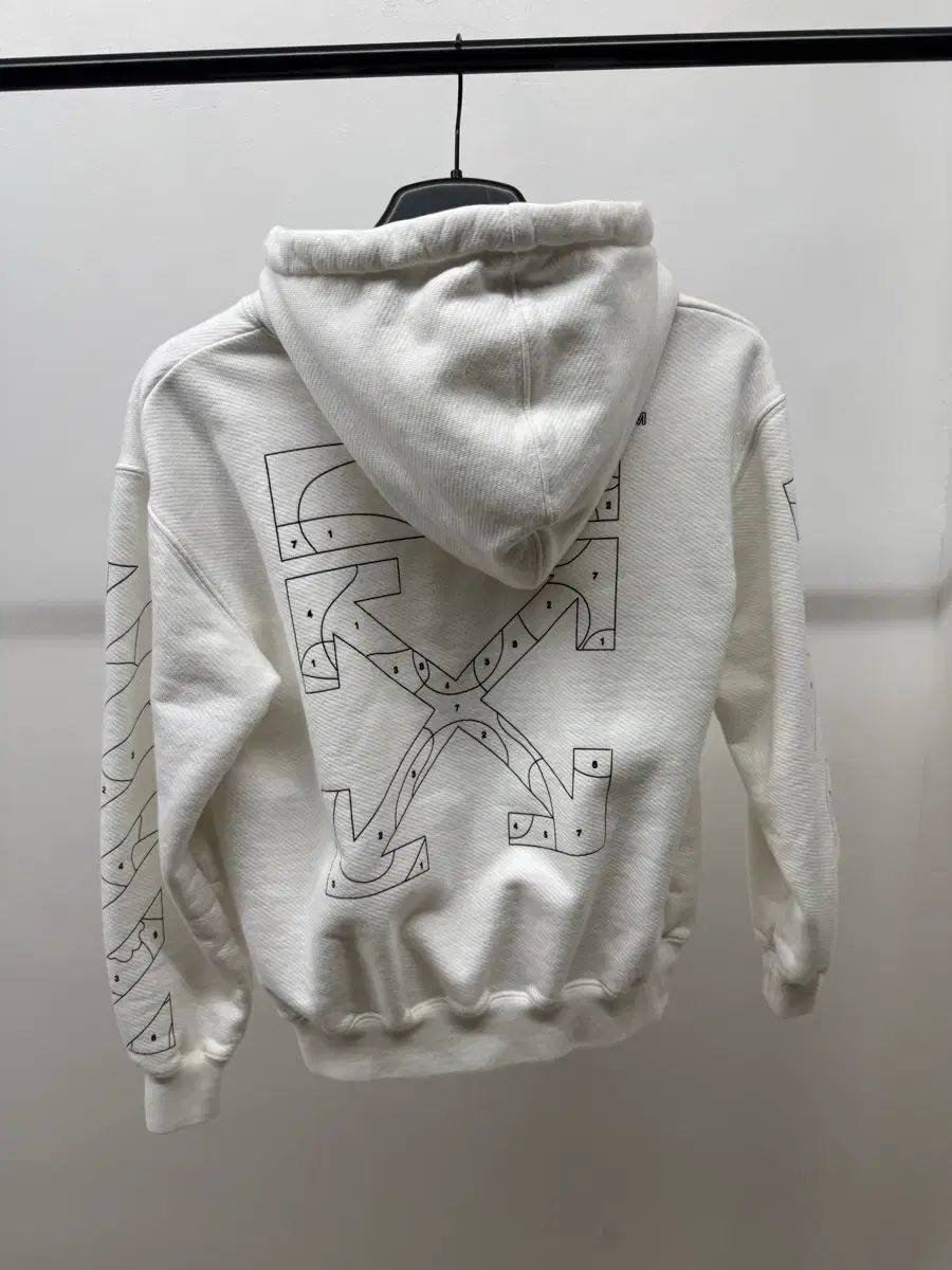 オフホワイト フーディー ジップアップ 百貨店購入 xs