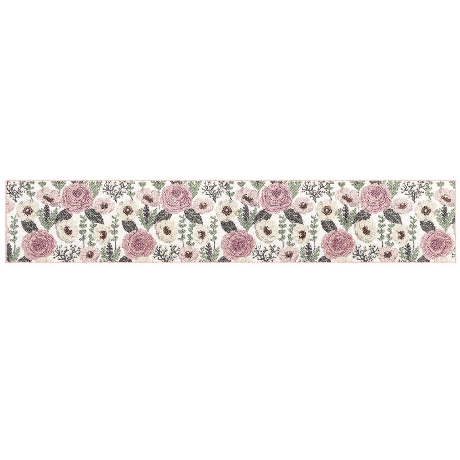 新品 センコー(Senko) S.D.S プランデフル キッチンマット 約50×270m ピンク 花柄 抗菌 防臭 日本製 32748