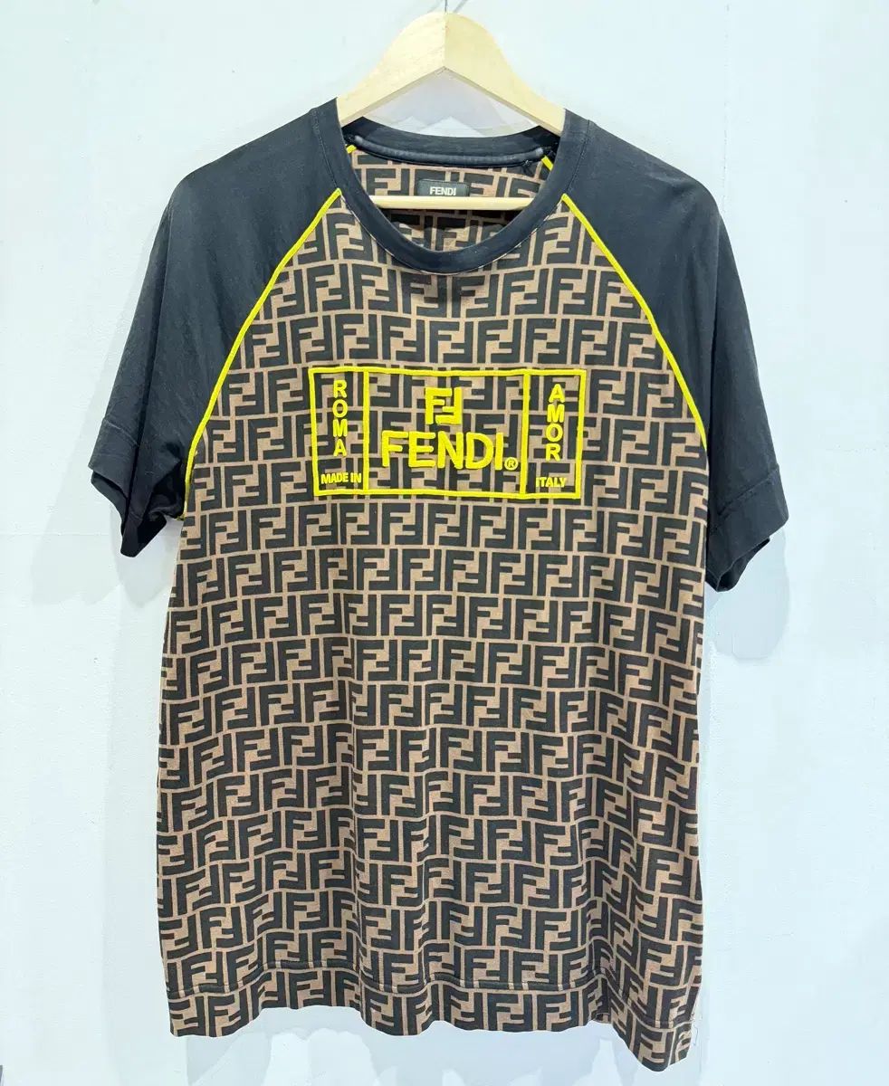 FENDI フェンディ ジャージ ロゴ 半袖 Tシャツ ブラック L