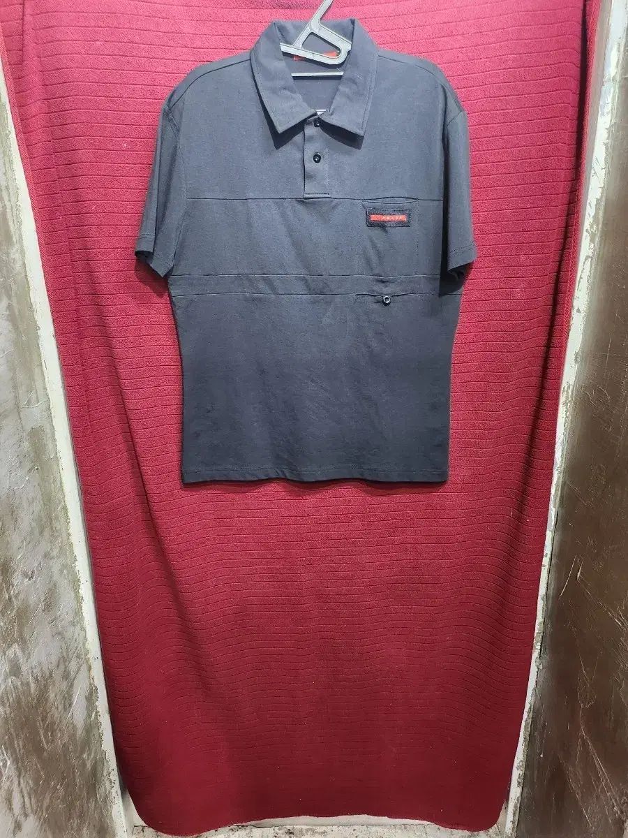 PRADA プラダ 半袖 カラーTシャツ メンズ ブラック