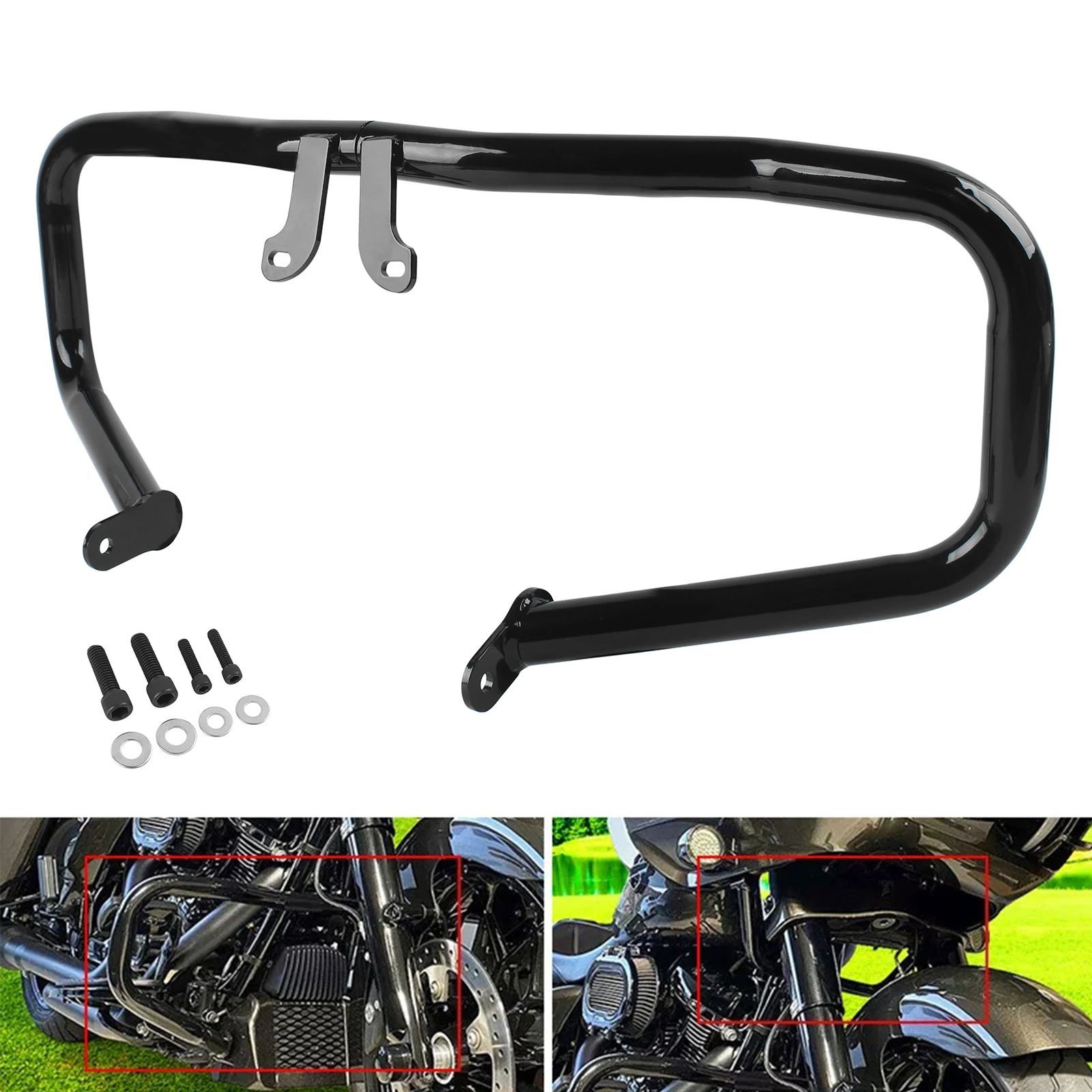 MOTORCYCLE ENGINE GUARD HIGHWAY CRASH BAR HARLEY TOURING ELECTRA STREET GLIDE ROAD KING 2014-2023