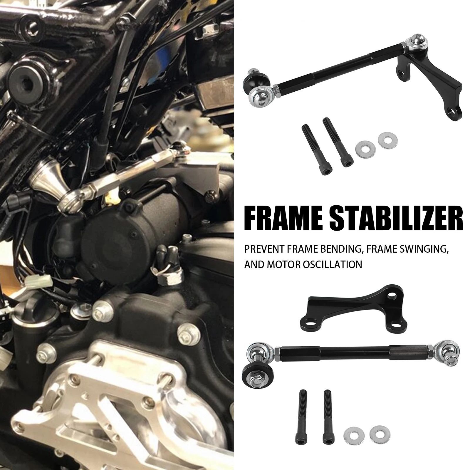 MOTORCYCLE ANODIZED FRAME STABILIZER HARLEY TOURING ELECTRA GLIDE ROAD GLIDE STREET GLIDE ROAD KING CVO 2009-2016