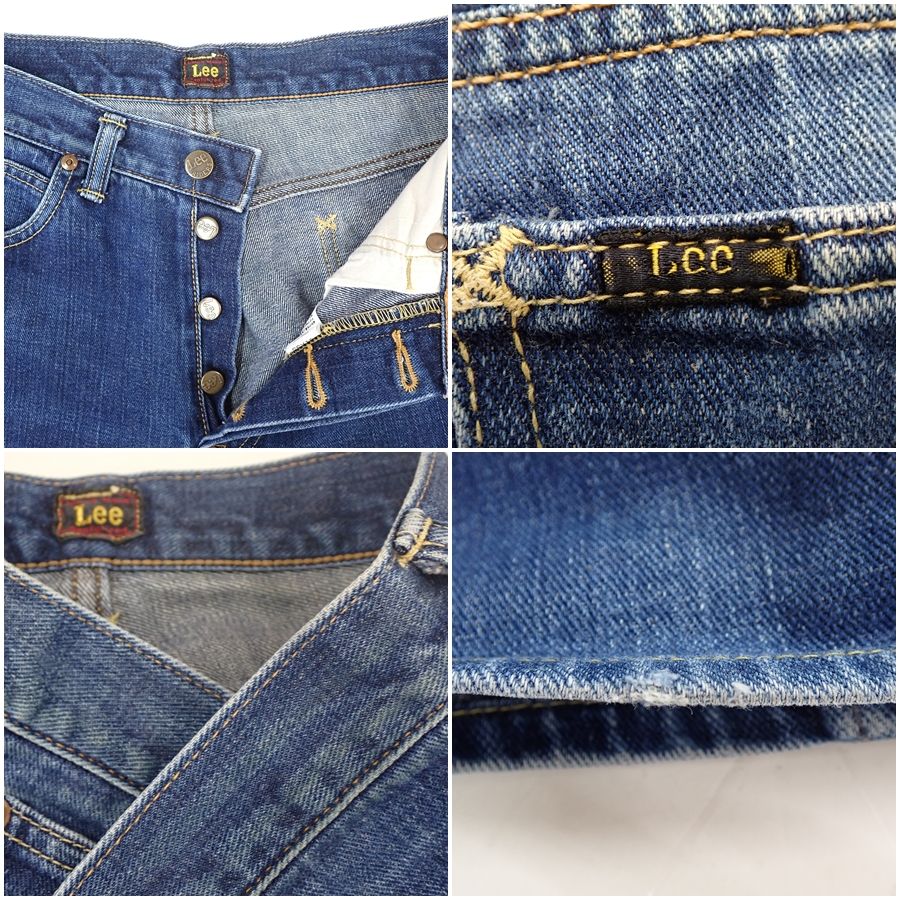 Lee リー LOT 4101 デニム ジーンズ ボタンフライ W33 日本製 ☆8339☆Lee リー LOT 4101 片ミミ ボタンフライ デニム パンツ 31×33