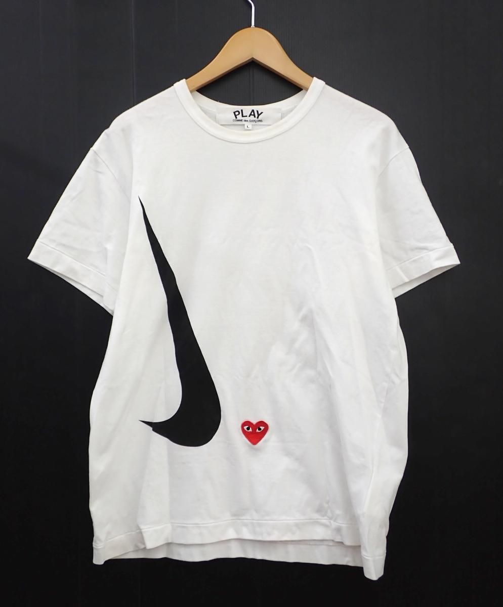 ★8332☆PLAY COMME des GARCONS×NIKE AD2021プレイ コムデギャルソン×ナイキ Tシャツ AE-T402　L
