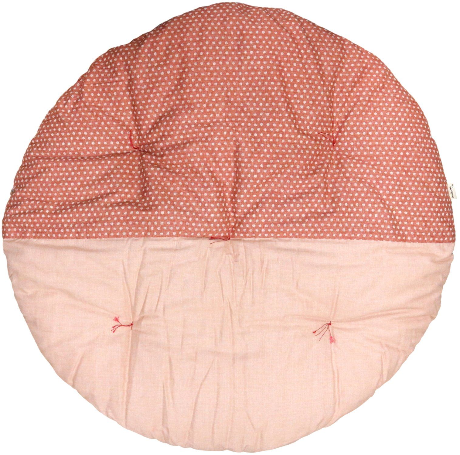 新品 高岡 せんべい座布団 直径100cm ツートンカラー あられピンク×里桜