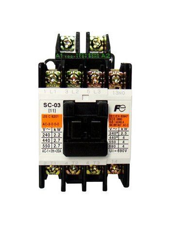 新品 富士電機 標準形電磁接触器 ケースカバー無 SC-N6 コイル100V