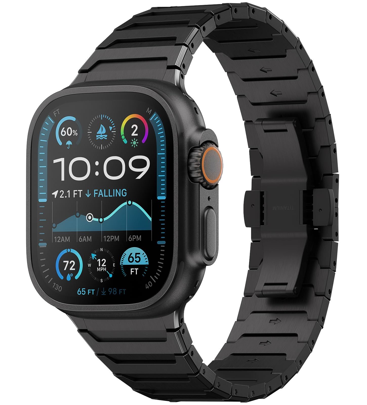新品 ULTIMAL for apple watch se3 バンド 対応の純チタン バンド DLCコーティング 49mm/46mm/45mm/44mm 対応 Ultra 3/2/Ultra・SE（第3/2/1世代）・Series 11/10/9/8/7/6/