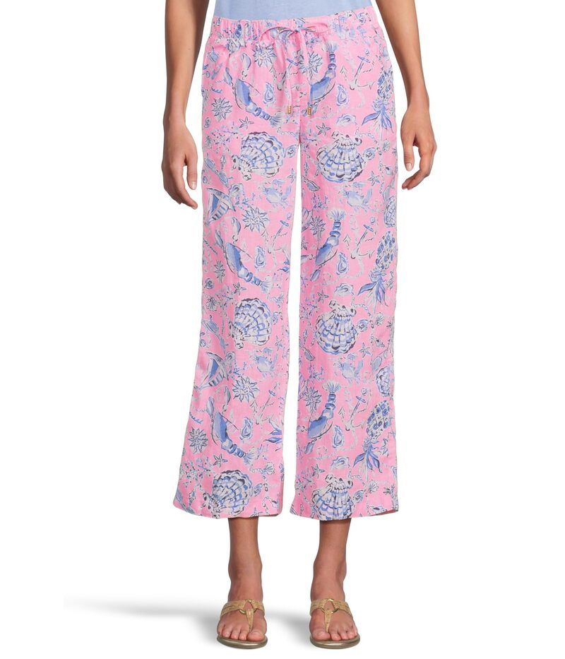 リリーピュリッツァー レディース ボトムス カジュアルパンツ リネン Lilly Pulitzer Brawley Linen Crop Pants Rousseau Pink B ピンク