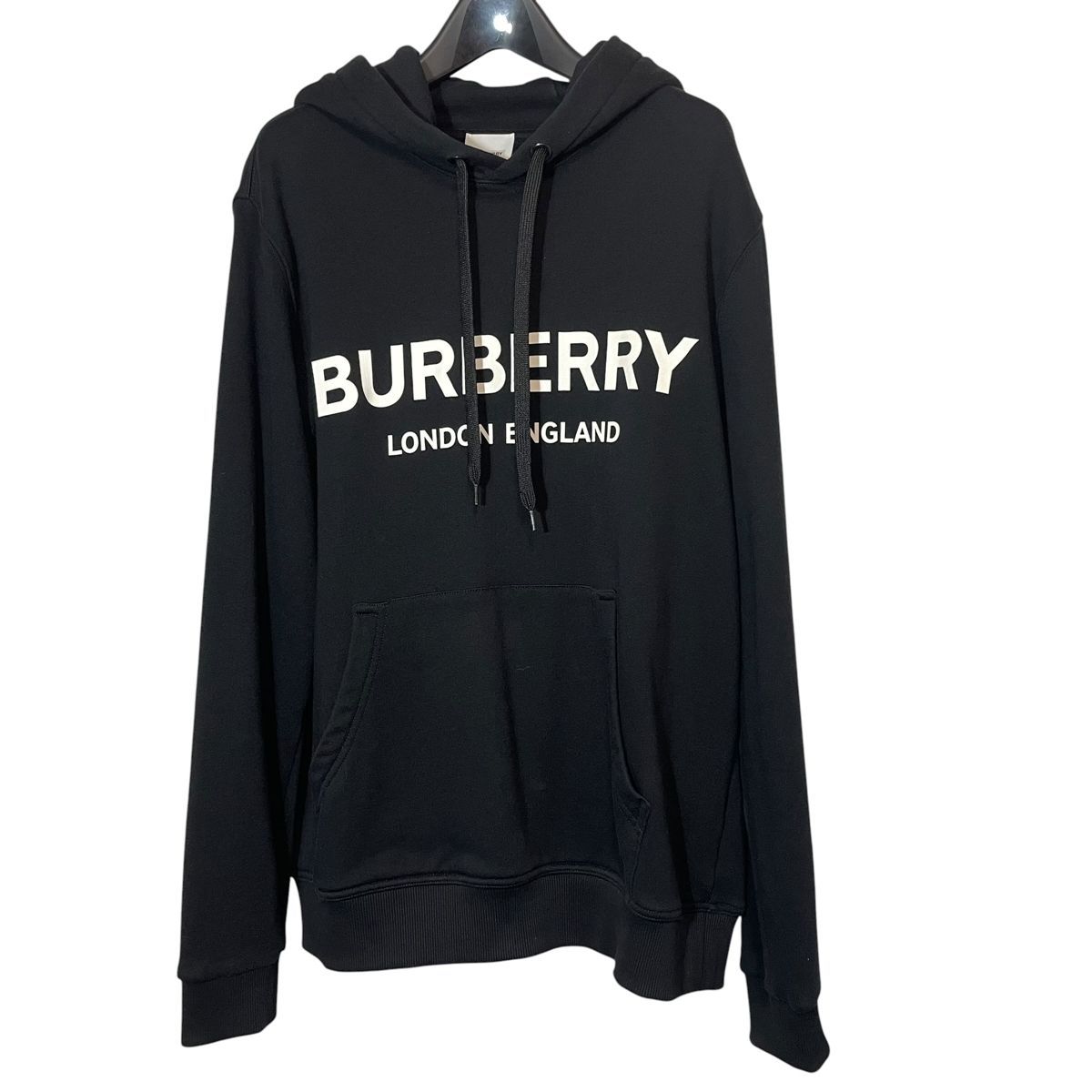 【中古】BURBERRY バーバリー ロゴ プルオーバー パーカー 8009509 Sサイズ ブラック パーカー 26001122 RD