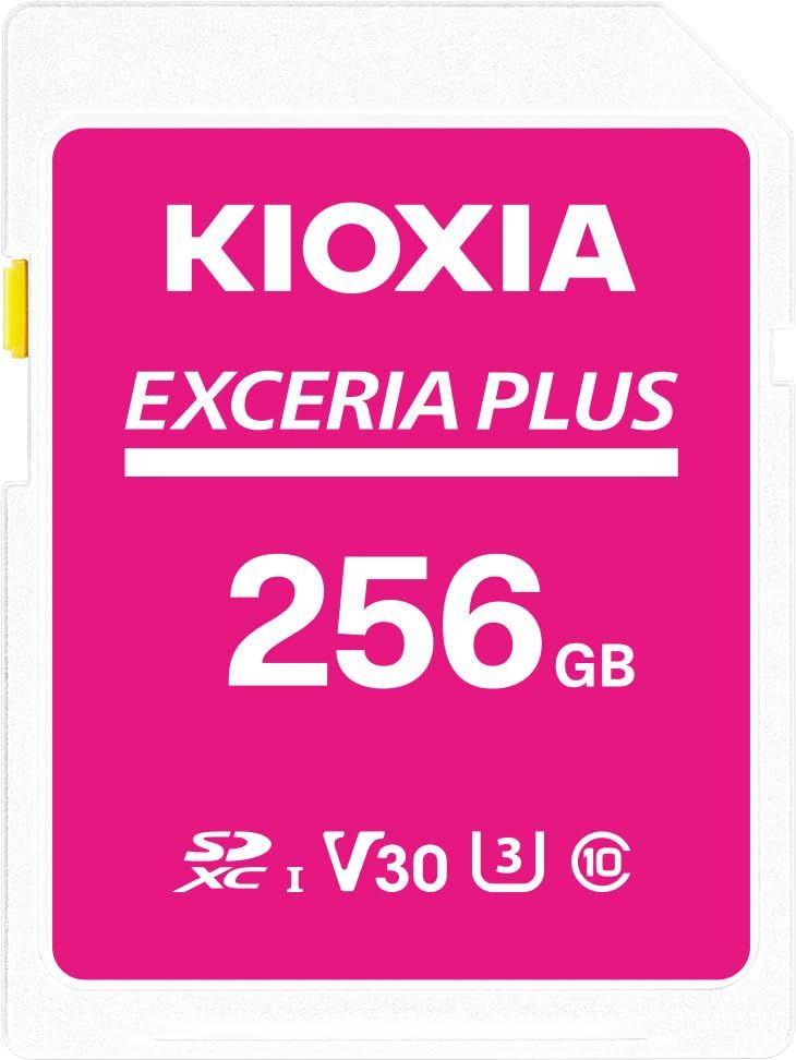 KIOXIA(キオクシア)【日本製】SDカード 256GB EXCERIA PLUS UHS-I U3 V30 Class10 SDXC 最大読出速度100MB/s 最大書込85MB/s 4K対応 国内サポート正規 [256GB] [EXCERIA PLUS]