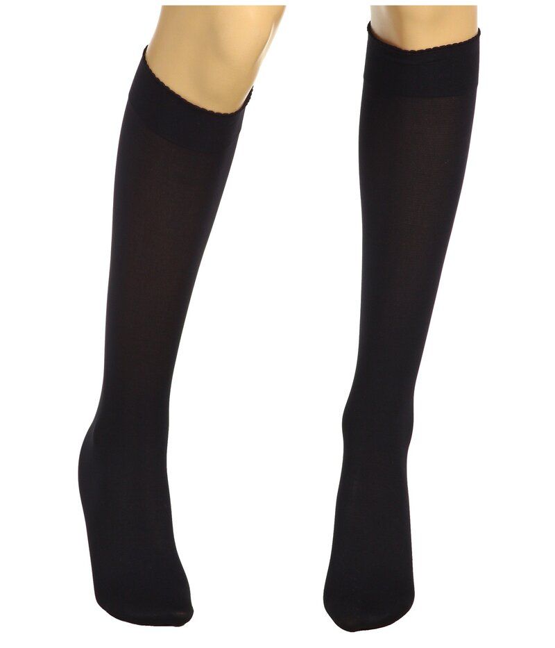 ウォルフォード レディース アンダーウェア 靴下 ベルベット Wolford Velvet De Luxe 50 KneeHighs Admiral