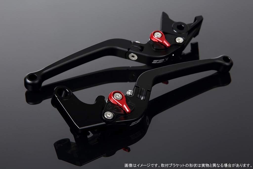 新品 SSK アジャストレバー スタンダード可倒式 レバー本体カラー:マットブラック アジャスターカラー:マットレッド YZF-R1 2009-2014 LVAM041BK-RD