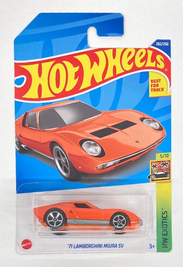 MATTEL HOTWHEELS HW EXOTICS 5/10 HHF53 '71 LAMBORGHINI MIURA SV