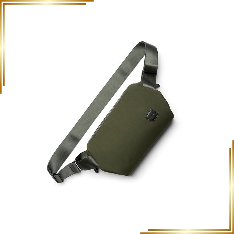 【新品】 [Bellroy] Classic Sling 容量5Lのミニマルなボディバッグ 普段使いに最適 整頓しやすい収納構造 調節可能なストラップ 容量を圧縮・拡張可能 - Olive 0