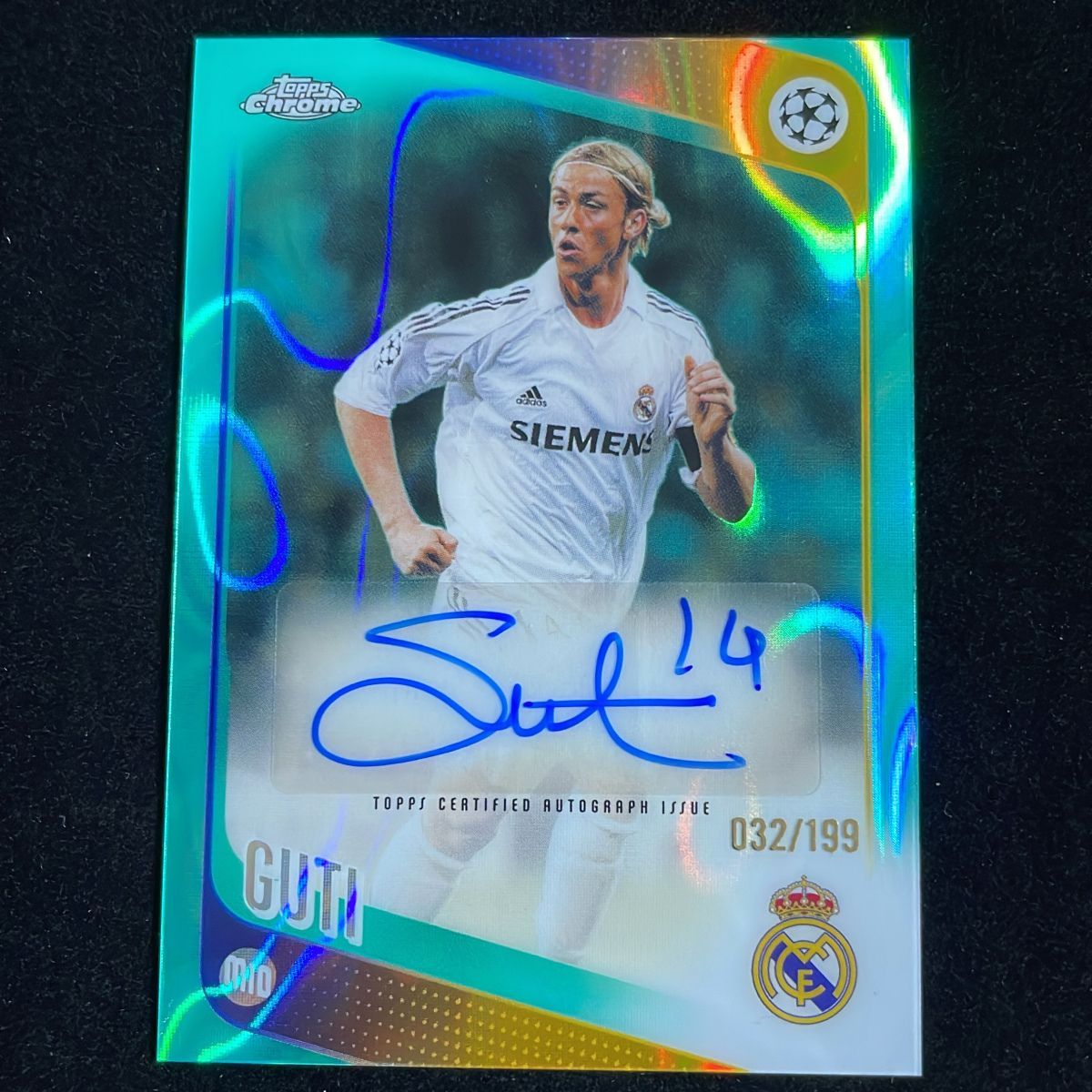 Guti グティ Topps Chrome UCC 2025-26 /199 Aqua Lava Refractor Auto サイン 直筆 Real Madrid
