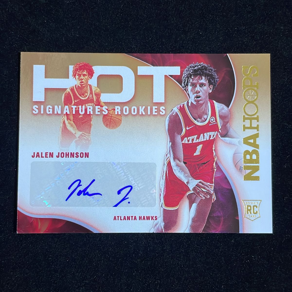 Jalen Johnson ジェイレン・ジョンソン Panini Hoops Hot 2021-22 RC Auto サイン 直筆 ホークス Hawks