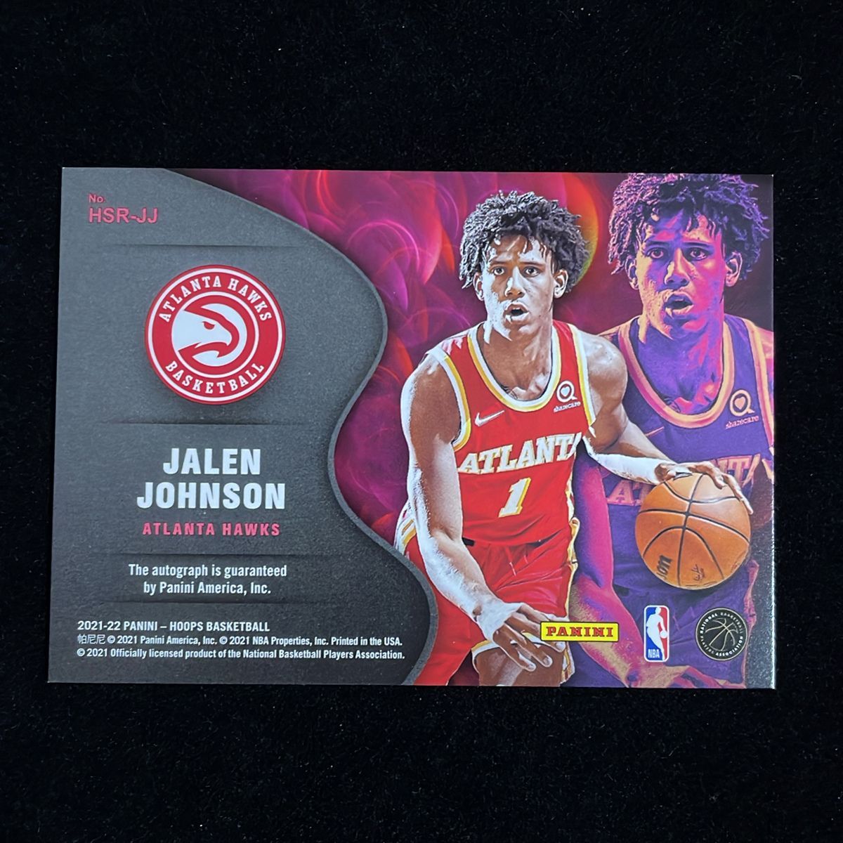 Jalen Johnson ジェイレン・ジョンソン Panini Hoops Hot 2021-22 RC Auto サイン 直筆 ホークス Hawks