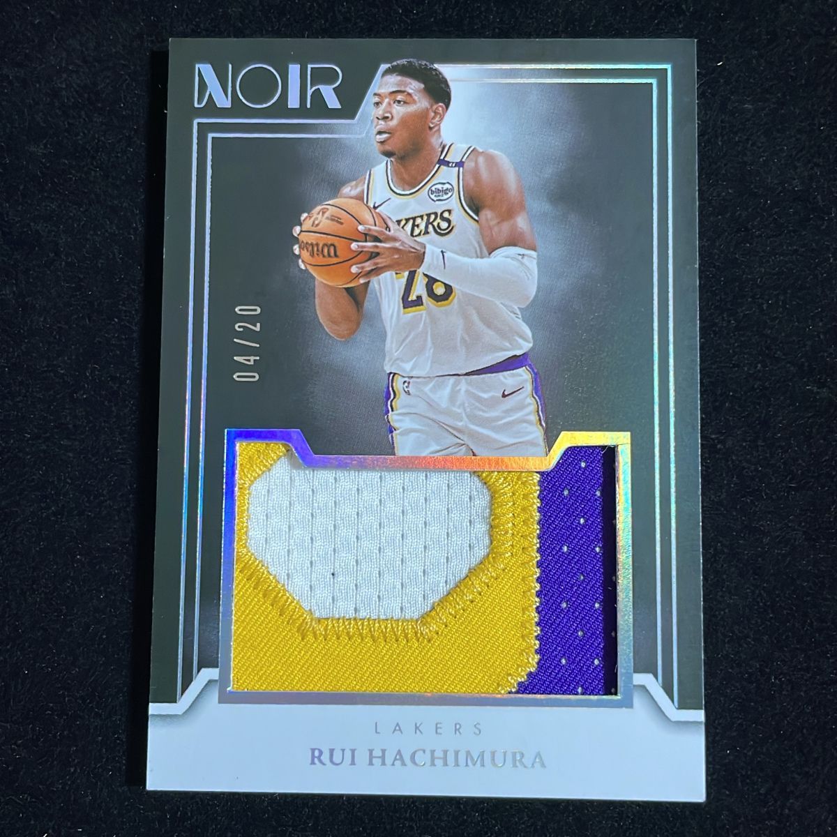 【20枚限定】八村塁 Hachimura Rui Panini Noir 2024-25 /20 Patch Jersey ジャージ Game-Worn/Used レイカーズ Lakers