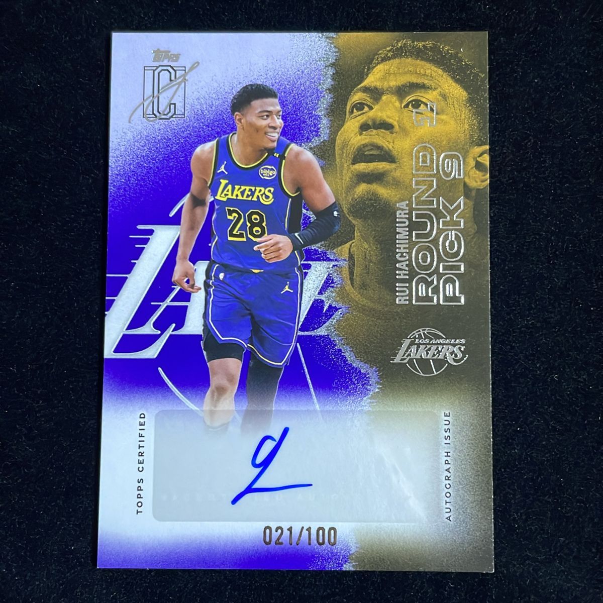 八村塁 Hachimura Rui Topps Signature Class Veteran Class 2026 /100 Purple Auto サイン 直筆 レイカーズ Lakers