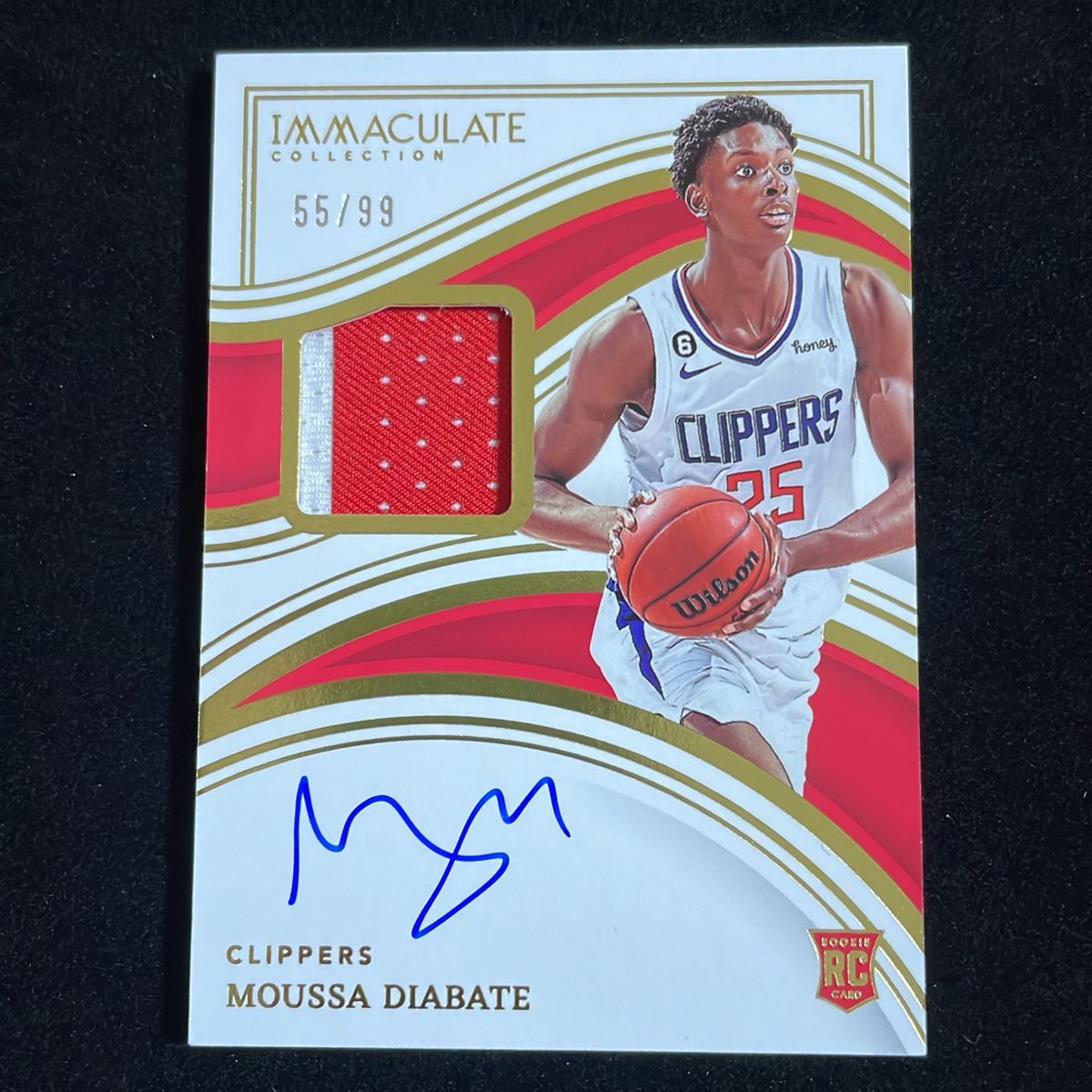 Moussa Diabate ムサ・ディアバテ Panini Immaculate 2022-23 /99 RPA RC Auto 直筆 サイン Patch クリッパーズ Clippers