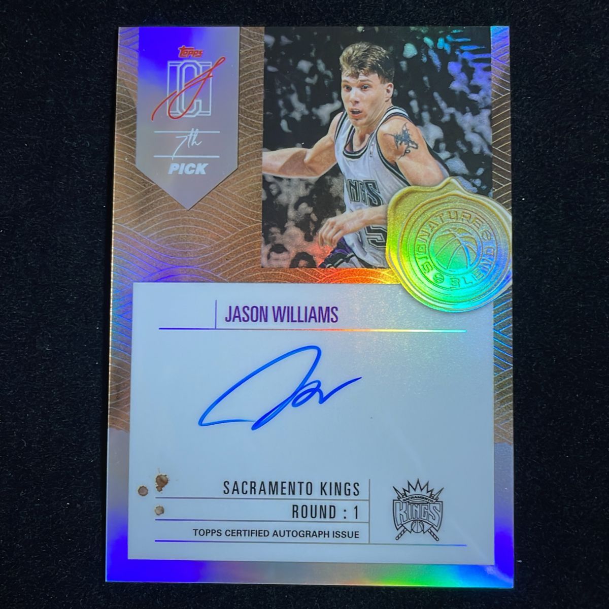 Jason Williams ジェイソン・ウィリアムス Topps Signature Class Signature Blend 2026 Refractor On Card Auto サイン 直筆 キングス Kings