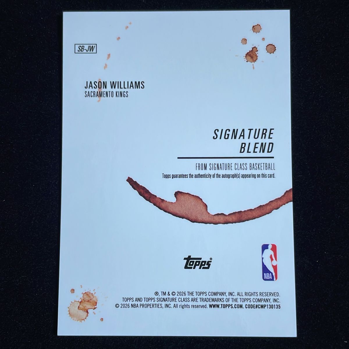 Jason Williams ジェイソン・ウィリアムス Topps Signature Class Signature Blend 2026 Refractor On Card Auto サイン 直筆 キングス Kings Jason Williams ジェイソン・ウィリアムス Topps Signature Class Signature Blend 2026 Refractor On Card Auto サイン 直筆 キングス Kings
