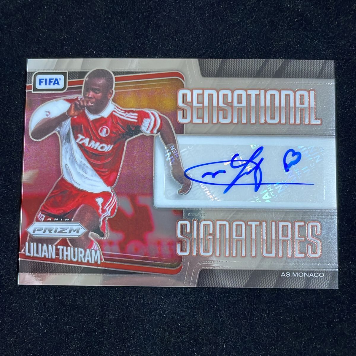 Lilian Thuram リリアン・テュラム Panini Prizm FIFA Sensational 2025-26 Auto サイン 直筆 AS Monaco