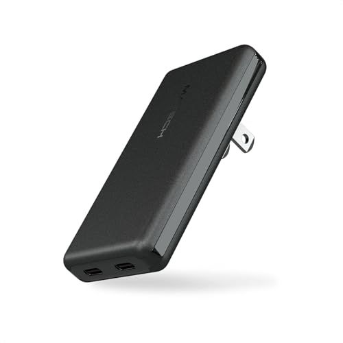 R◆MATECH 充電器 超薄型 70W 65W対応 Type-C PD【史上最薄12.9mm / GaNUltra搭載/タイプC 急速充電 2ポート / 折りたたみ式プラグ/MacBook・ノートパソコン・iPhoneシリーズ対応】Sonicharge Ul