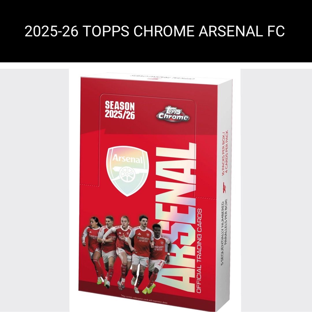 【新品未開封 1Box】2025-26 TOPPS CHROME ARSENAL FC HOBBY