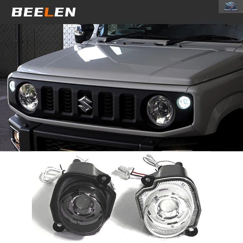 2019 2020 ジムニー JB64 JB74W LED 車用ターンシグナルライト ラウンドフォグライト アンバーホワイトヘッドマーカー デイタイムランニン