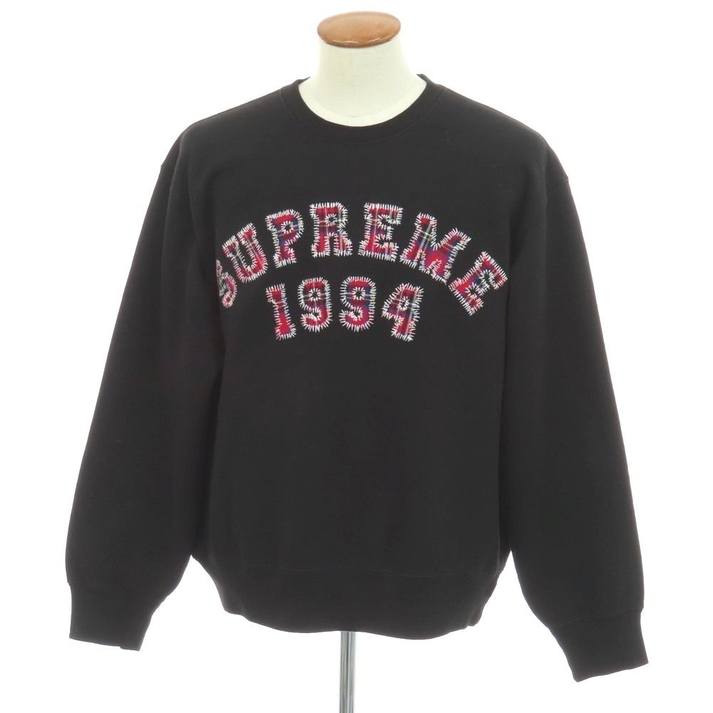 【中古】シュプリーム Supreme 2026年春夏 Plaid Arc Crewneck スウェット ブラック【サイズM】【メンズ】