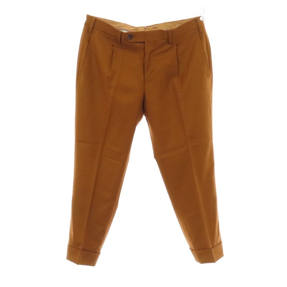 【中古】ジェルマーノ GERMANO Super110’s ウール ドレススラックスパンツ ブラウン【サイズ46】【メンズ】