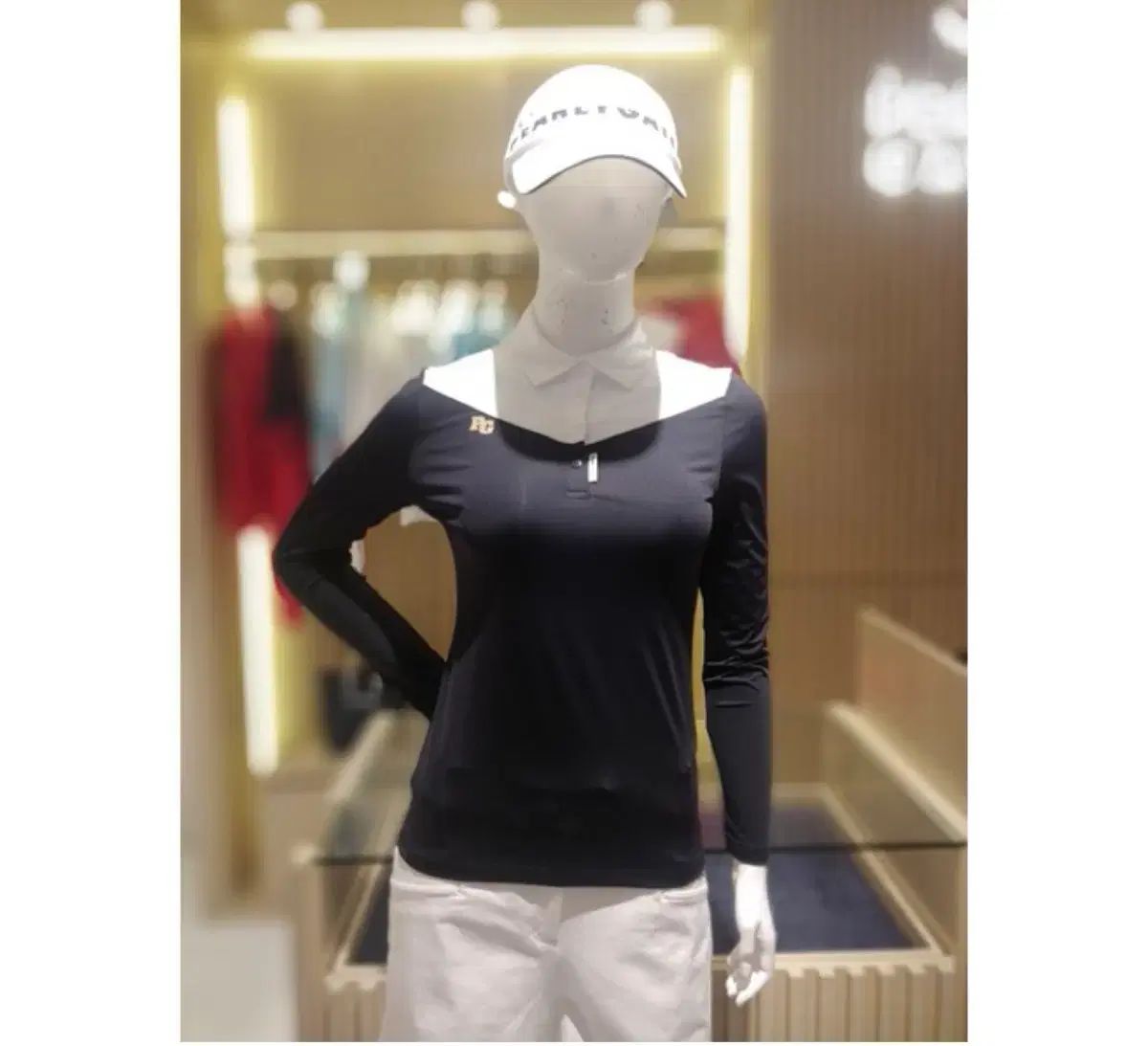 パーリーゲイツレディースシェブロンKARA（カラ）COLORミックス接触冷感Tシャツ 0 (55-55半)