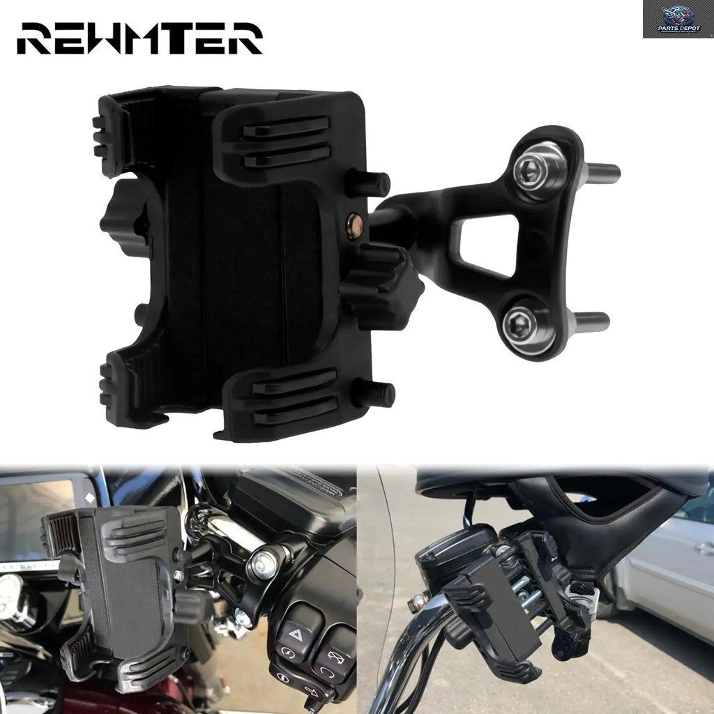 オートバイ用携帯電話ホルダー、携帯電話クリップマウントブラケットスタンド、ハーレーツーリング、スポーツスターXL、ダイナ、ソフテイル