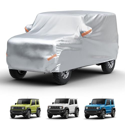 【ジムニー専用】JOYTUTUS 車 カバー スズキ ジムニー(JB64) ジムニーシエラ(JB74)専用 ボディカバー 車 210D厚手 カーカバー 高防風 凍結防止 全天候型防水 防埃 防雨 防雪 反射テープ 収納袋付き 取付簡単「Jim 651794ce