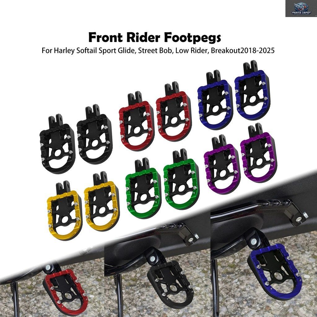 オートバイ用フロントフットレスト、ドライバーペダル、ライダーフットペグ、ハーレーダビッドソン、ソフテイル、ブレイクアウト、ローライ