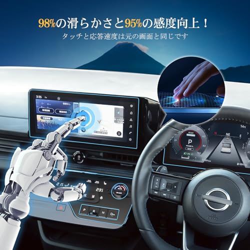 LFOTPP 日産 セレナ C28 用 「ナビ + メーター 6枚」 カーナビ 液晶保護フィルム 12.3インチ セレナ c28 クリアフイルム インチ エアコン 保護フィルム 指紋防止 キズ防止 気泡ゼロ 高感度タッチ 汚れ防止 極薄 飛散 e43dcf5d