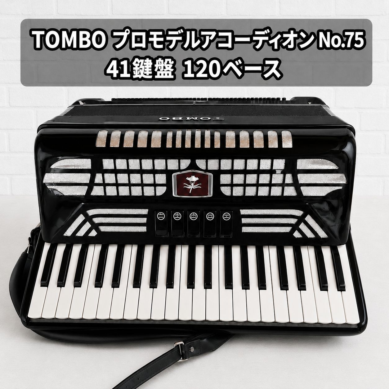 希少 美品】 TOMBO トンボ アコーディオン No.75 41鍵盤 120ベース