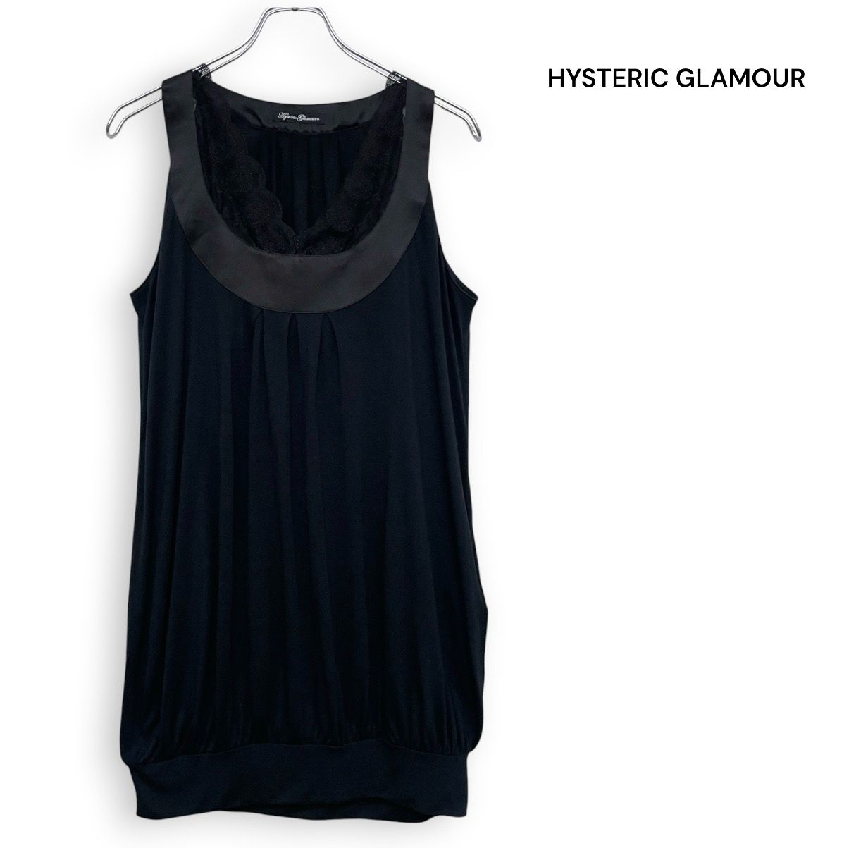 新品 HYSTERIC GLAMOUR ヒステリックグラマー レース シルク レーヨン ノースリーブ チュニック ワンピース スパイダー /R26391