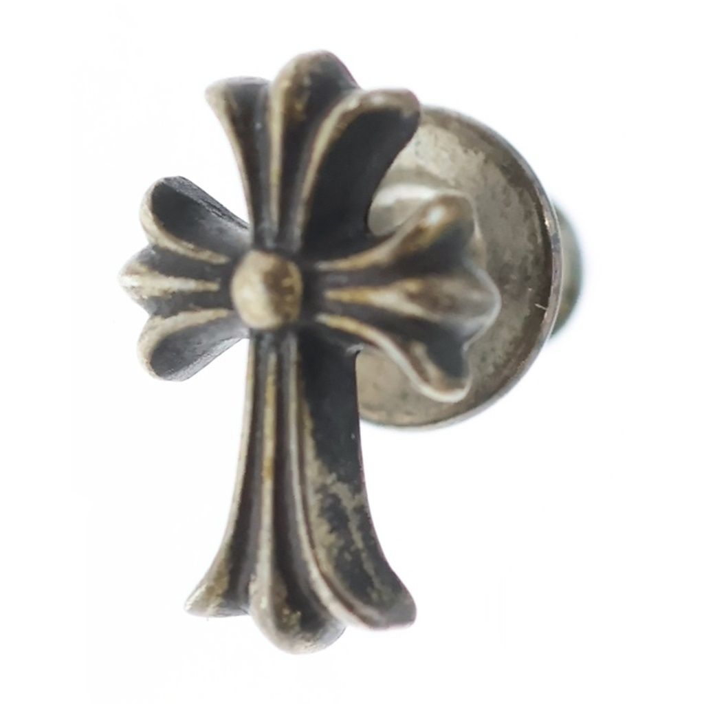CHROME HEARTS (クロムハーツ) CH CRSS 2 FAT CHクロスファット スタッドピアス シルバー BCA092