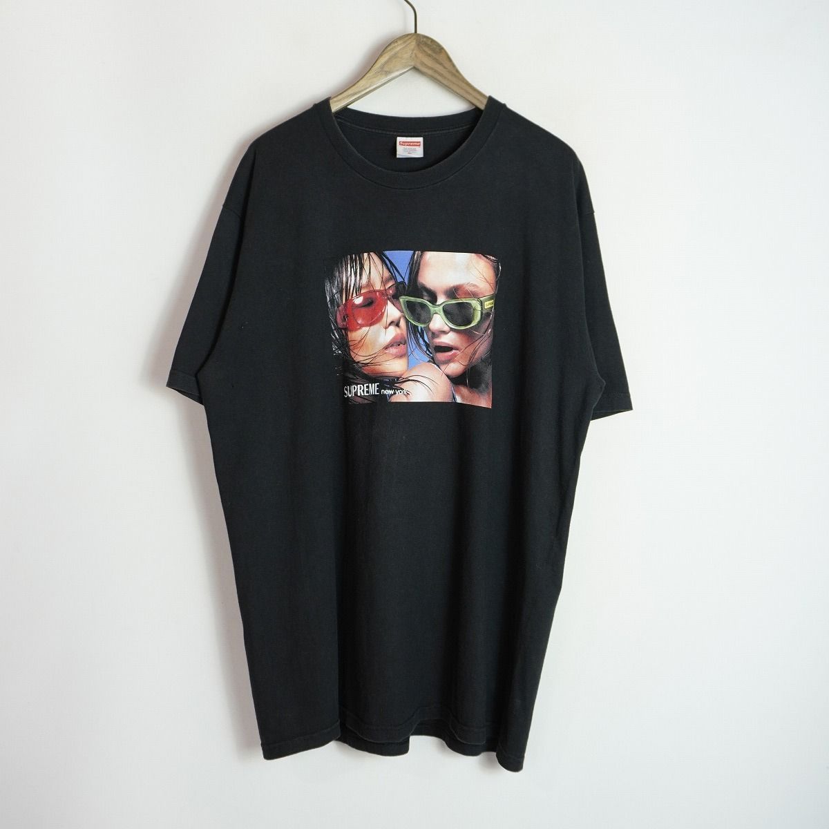国内正規 23SS SUPREME シュプリーム EYEWEAR TEE アイウェア フォト グラフィック 半袖 Tシャツ カットソー 黒 サイズXL 3187Q♪