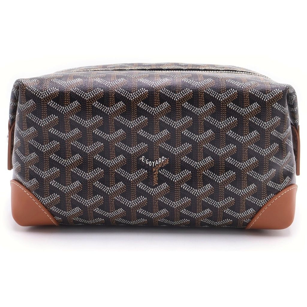 GOYARD (ゴヤール) ボウリング25 トイレタリーバッグ PVC レザー セカンドバッグ クラッチバッグ ポーチ BOWLIN025TY01CL03P ブラック