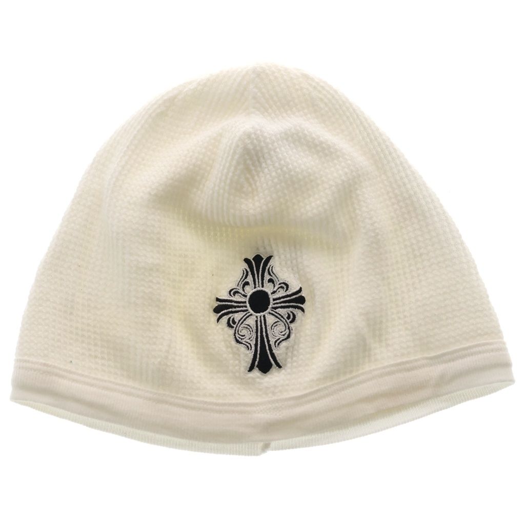 CHROME HEARTS (クロムハーツ) BEANIE CHクロス刺繍 ビーニー ニット帽