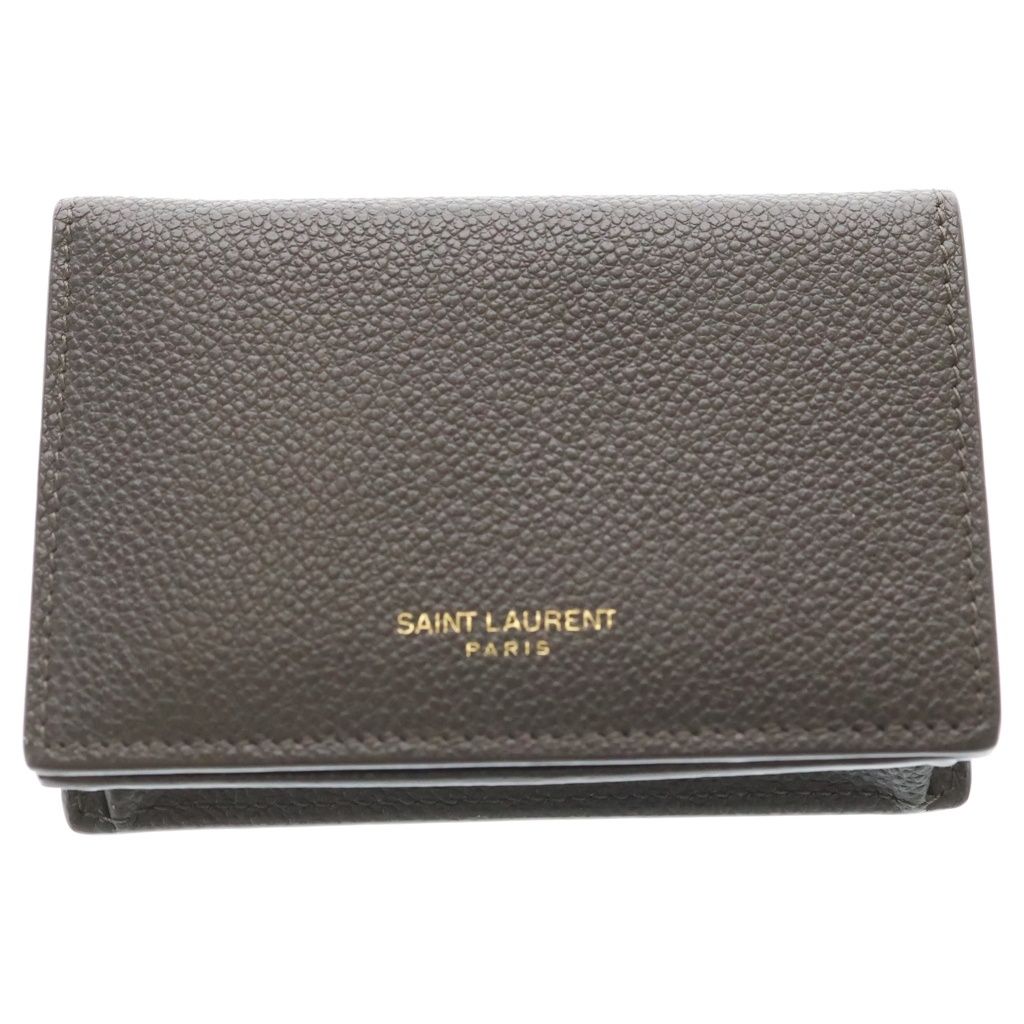 SAINT LAURENT PARIS (サンローランパリ) カードケース レザー 名刺入れ グレー 468994