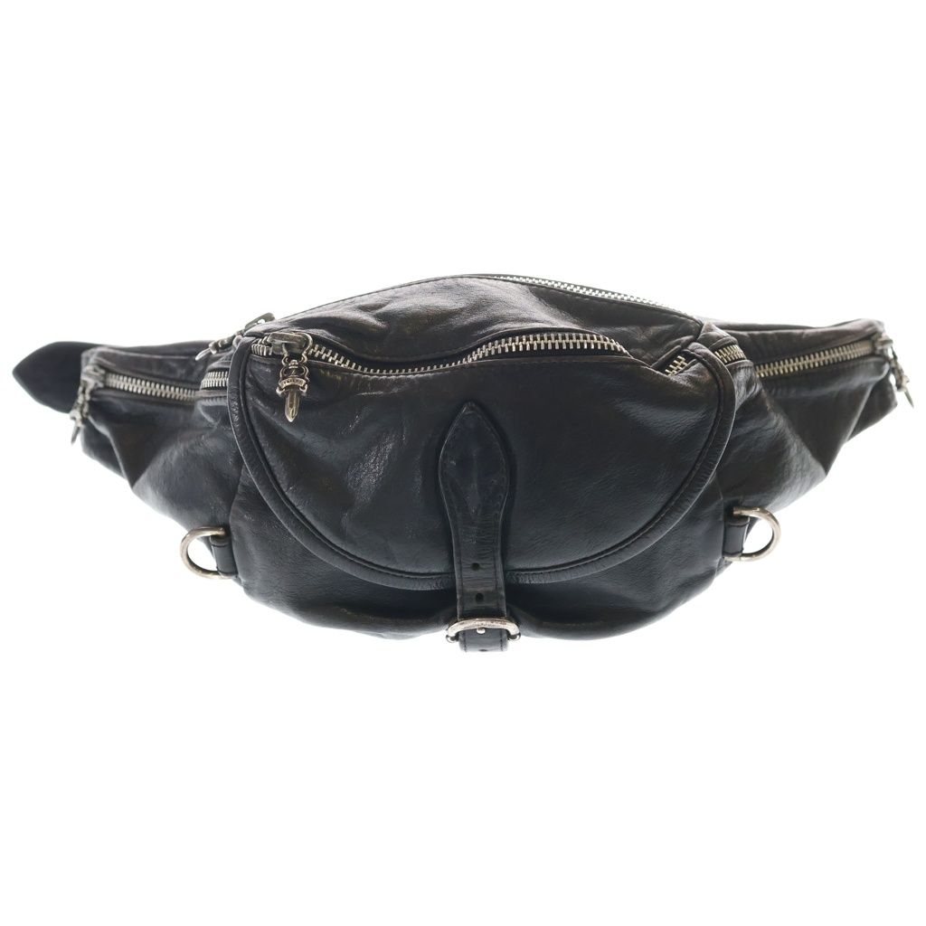 CHROME HEARTS (クロムハーツ) #1 SNAT PACK スナットパック ダガージップ ガンスリンガーベルト レザーウエストバッグ ブラック