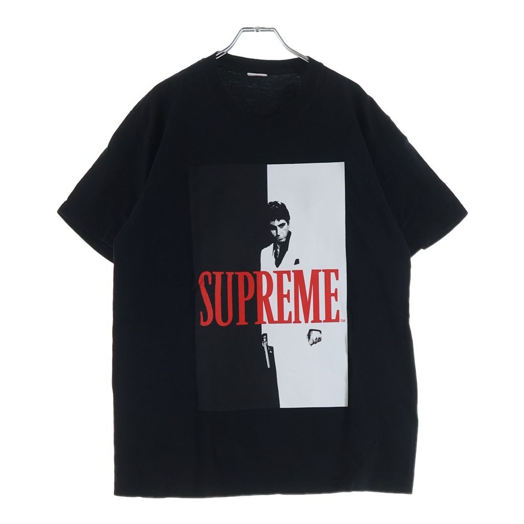 SUPREME (シュプリーム) 17AW Scarface Split Tee スカーフェイススプリット フリントプリントTシャツ 半袖クルーネックカットソー ブラック