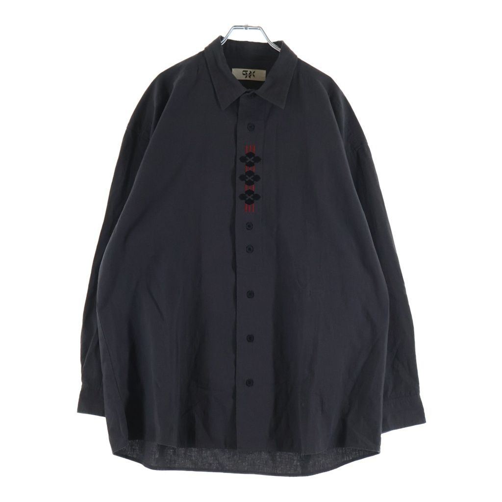 GAKKIN (ガッキン) 24AW TYROLEAN SHIRT フロント刺繍 長袖 チロリアンシャツ グレー