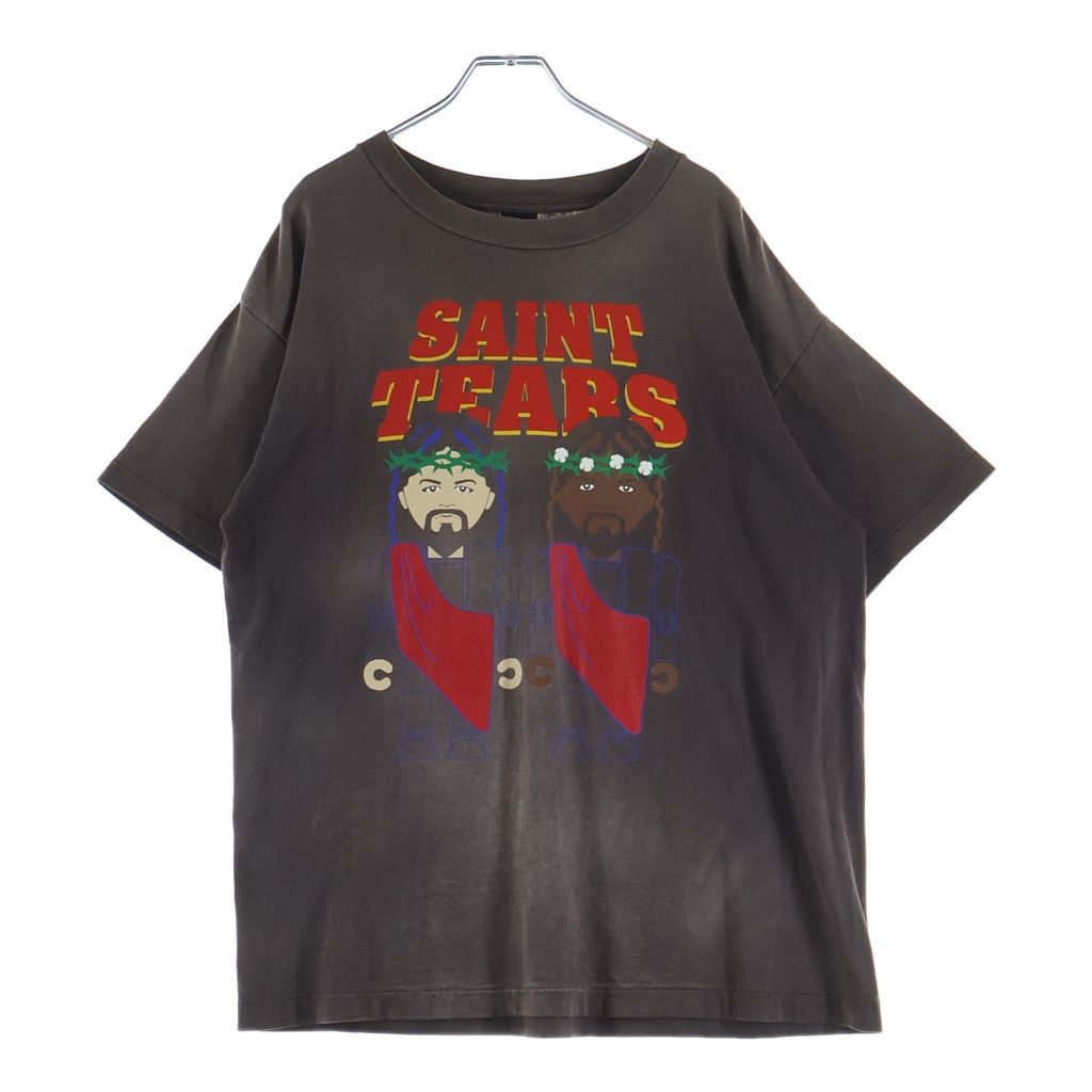 SAINT MICHAEL (セントマイケル) 22SS ×DENIM TEARS SS TEE デニムティアーズ ダメージ加工半袖Tシャツ カットソー グレー SM-S22-0000-063 21,937円